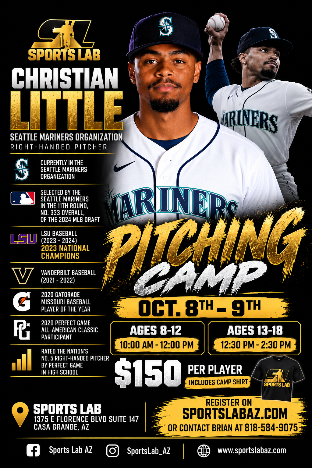 Christian Little Pitching Camp at Sports Lab
