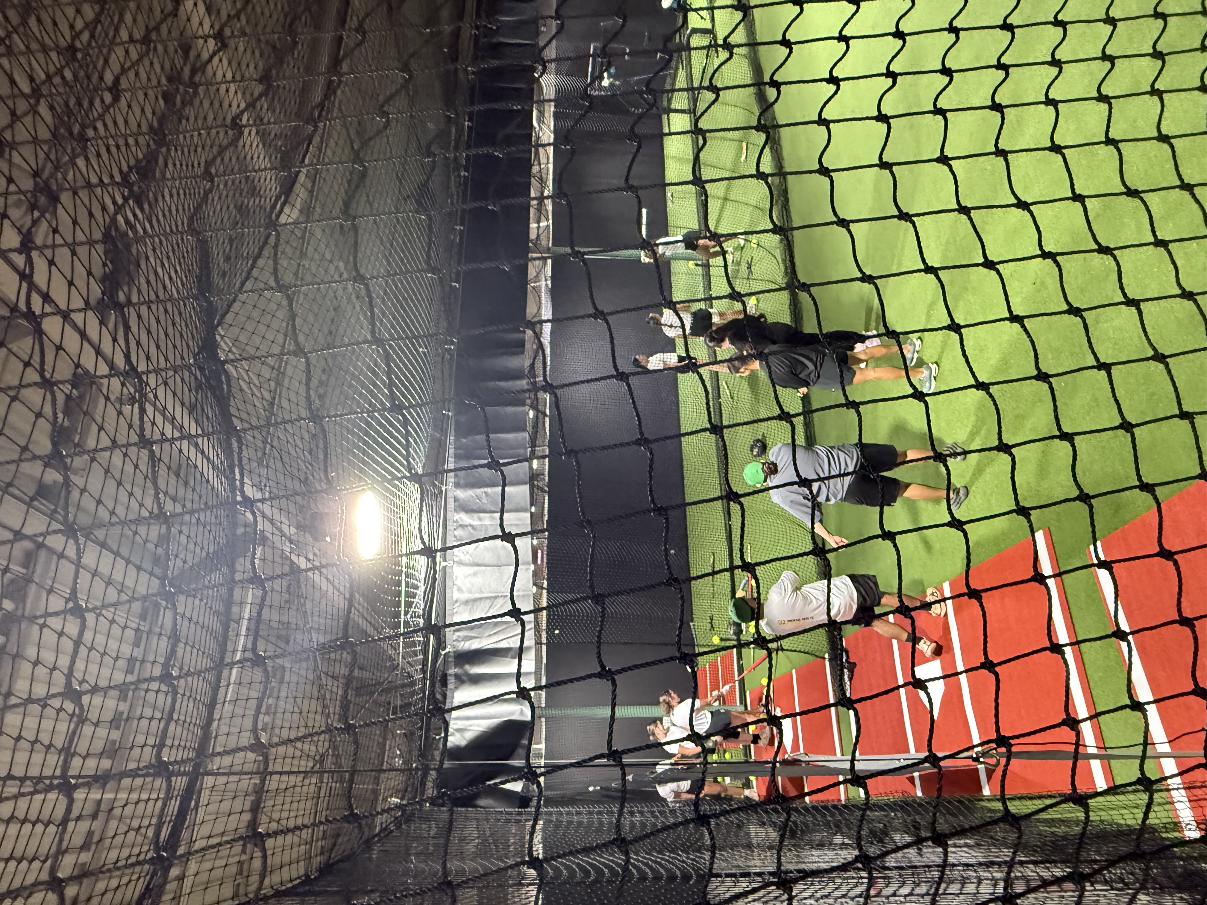 Batting cage interior